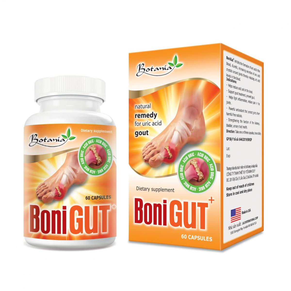 Hỏi: BoniGut có gây đau dạ dày và tiêu chảy như Colchicin không ?