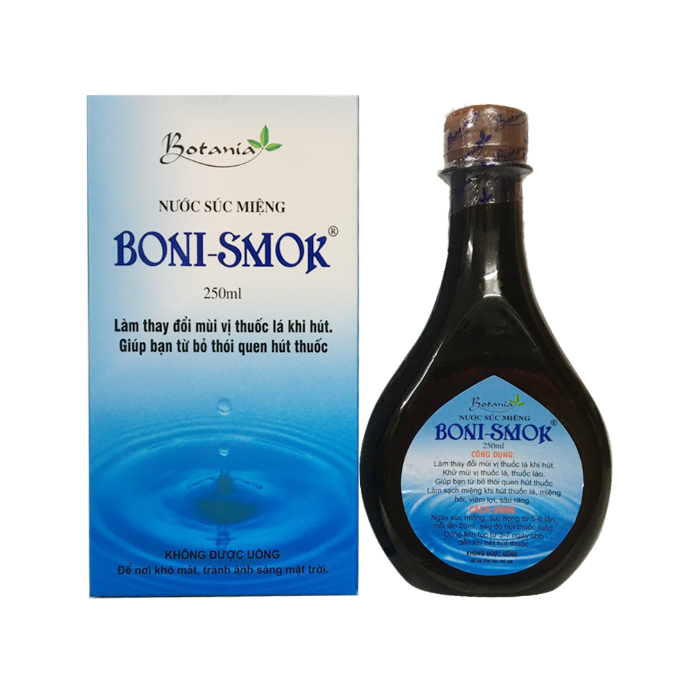 Boni Smok - Nước súc miệng thảo dược giúp bỏ thuốc lá thành công nhanh chóng