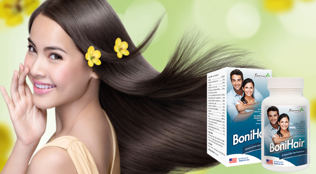 BoniHair giúp mái tóc chắc khỏe hơn, giảm rụng tóc