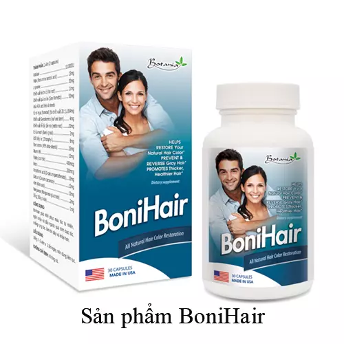 BoniHair - Viên uống giảm rụng và bạc tóc, hỗ trợ làm đen tóc của Mỹ