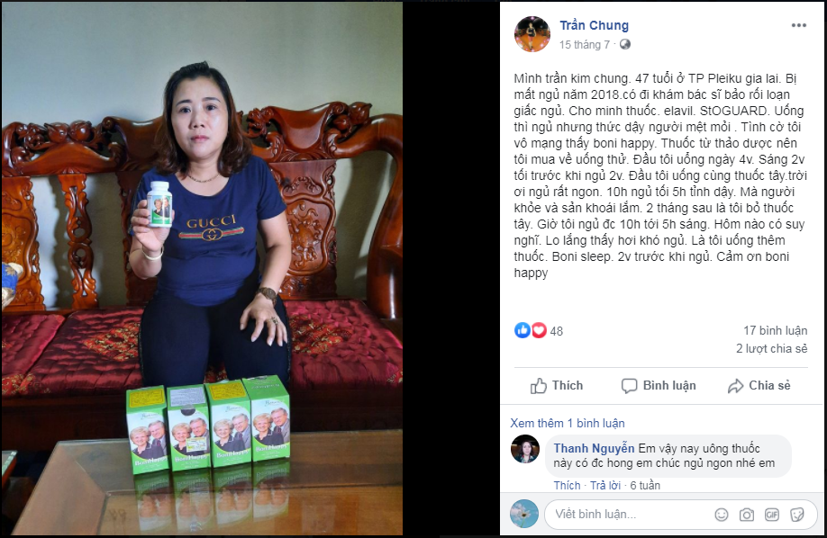 Chia sẻ của chị Trần Kim Chung (47 tuổi) ở 81 Nguyễn An Ninh thành phố Pleiku, Gia lai