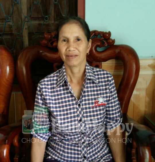 Cô Phạm Thị Bé, 62 tuổi