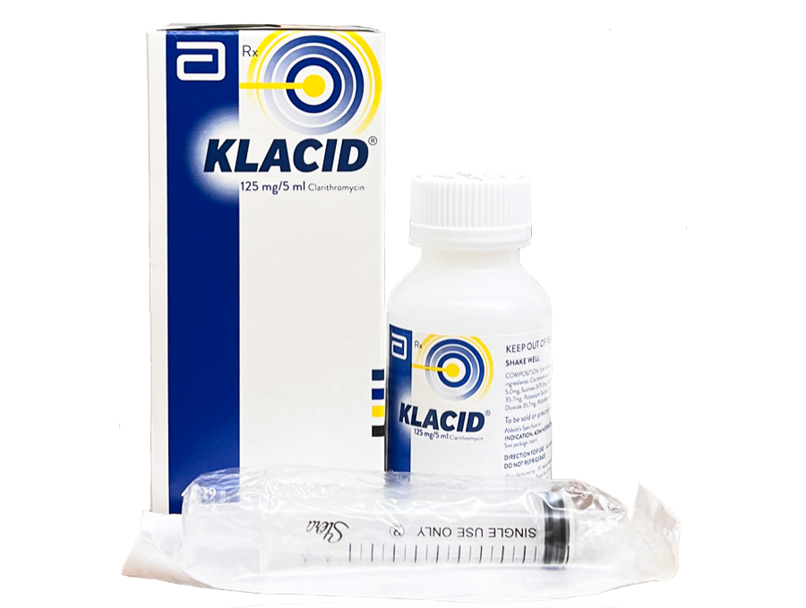 Trong hộp thuốc klacid đã có sẵn xilanh có vạch chia