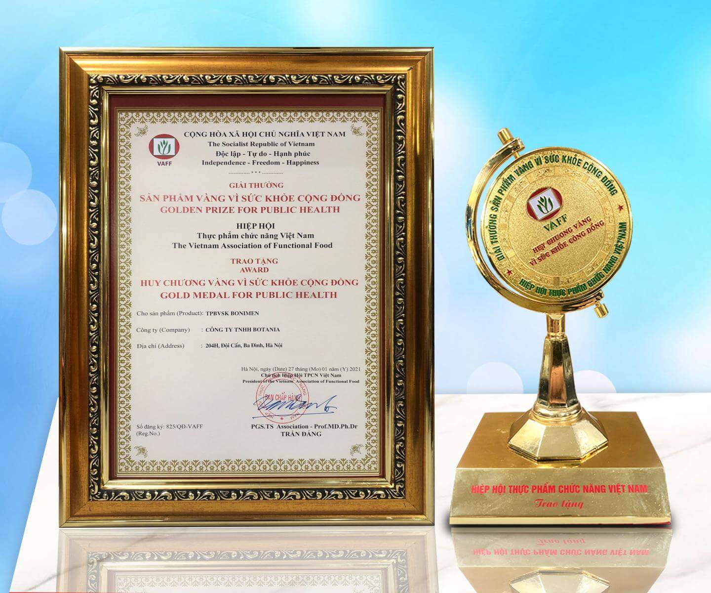 BoniMen đạt giải thưởng “Sản phẩm vàng vì sức khỏe cộng đồng”