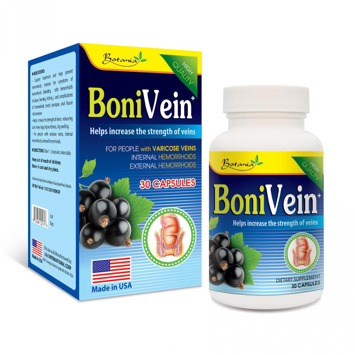 Sản phẩm BoniVein + của Mỹ cho người bệnh suy giãn tĩnh mạch