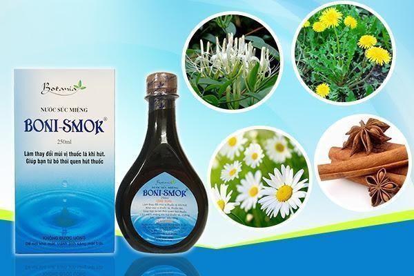 Nước súc miệng Boni-Smok giúp bỏ thuốc lá nhanh chóng