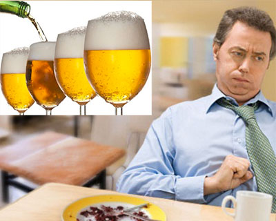 Đau bụng sau khi uống rượu bia
