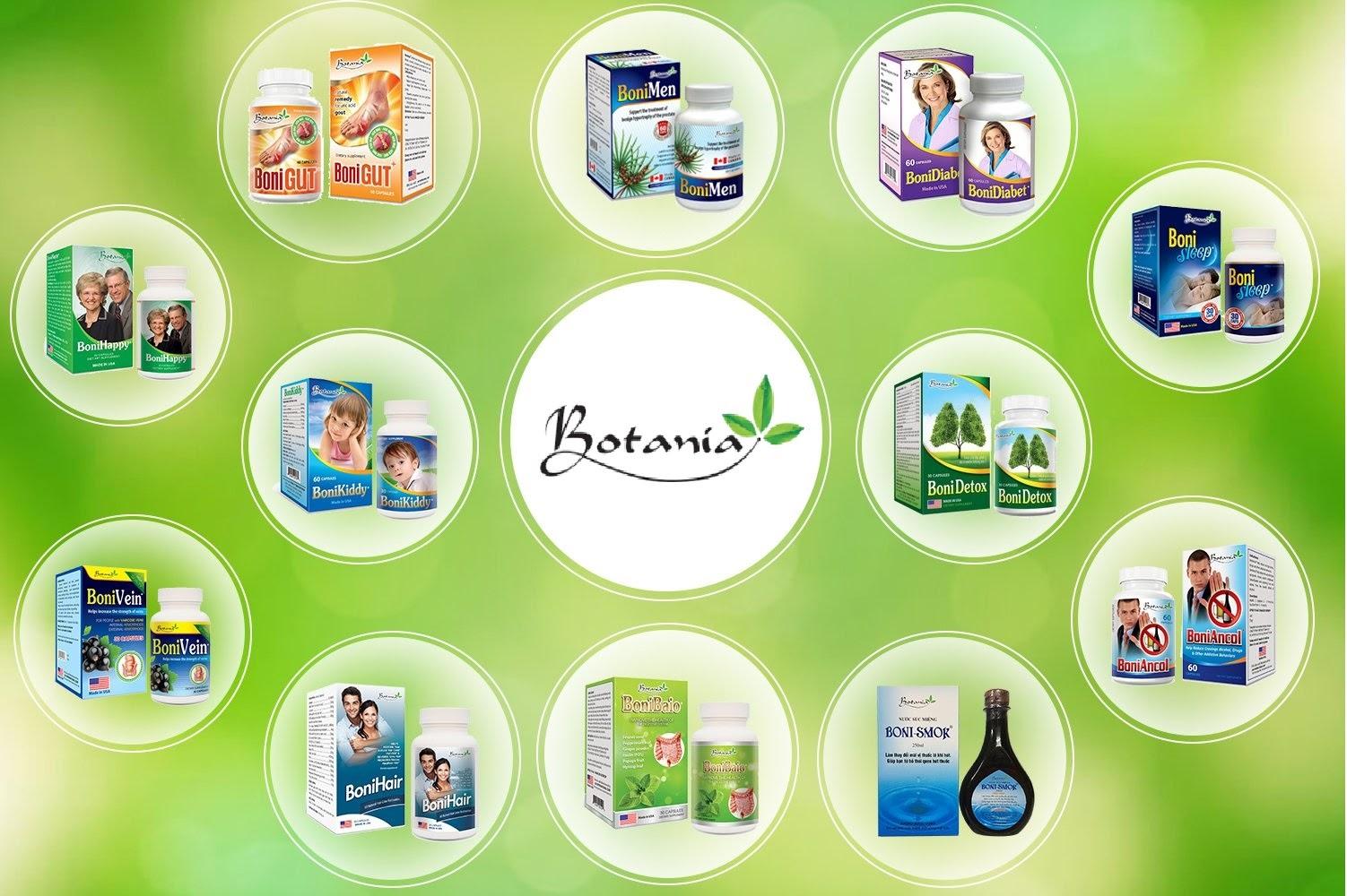 Các sản phẩm chất lượng của công ty Botania