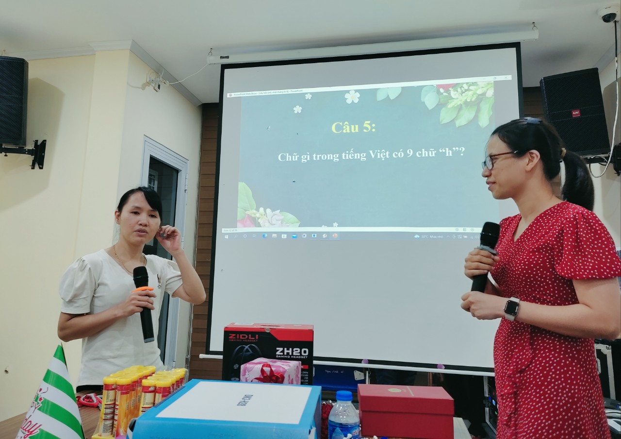 Chị Ánh với câu hỏi “Chữ gì trong tiếng Việt có 9 chữ h?”