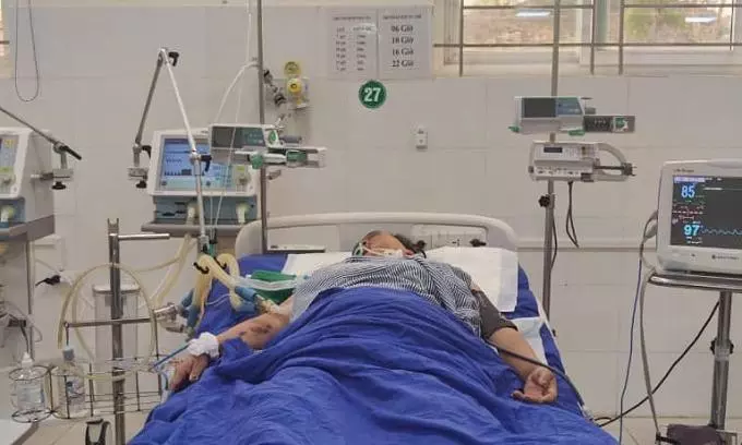 Bệnh nhân tiếp tục theo dõi tại Khoa hồi sức cấp cứu, Bệnh viện Đa khoa tỉnh Sơn La