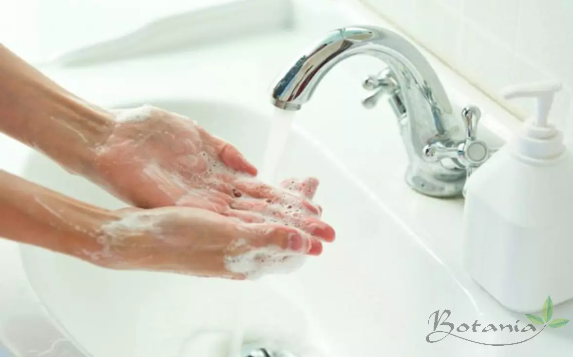 rửa tay bằng xà phòng