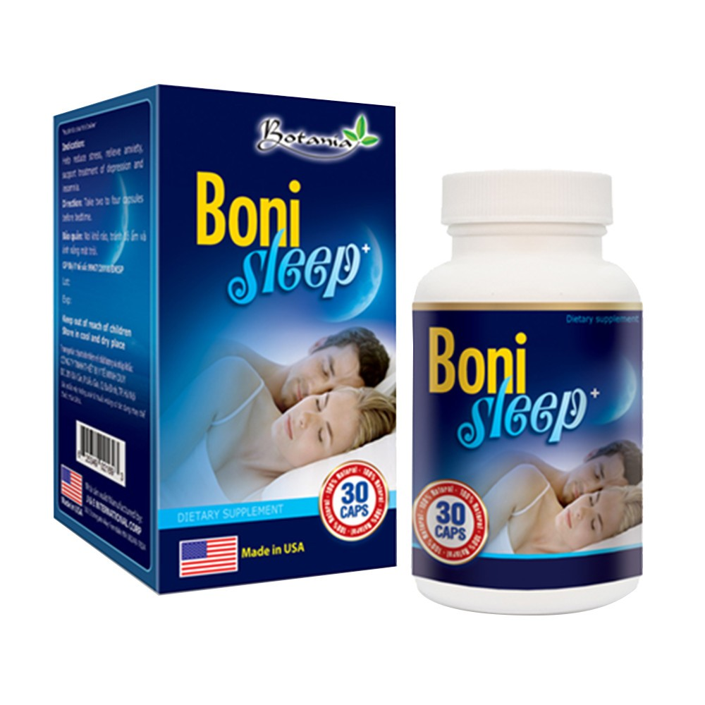 Sản phẩm BoniSleep+ giúp cải thiện tình trạng mất ngủ do căng thẳng.